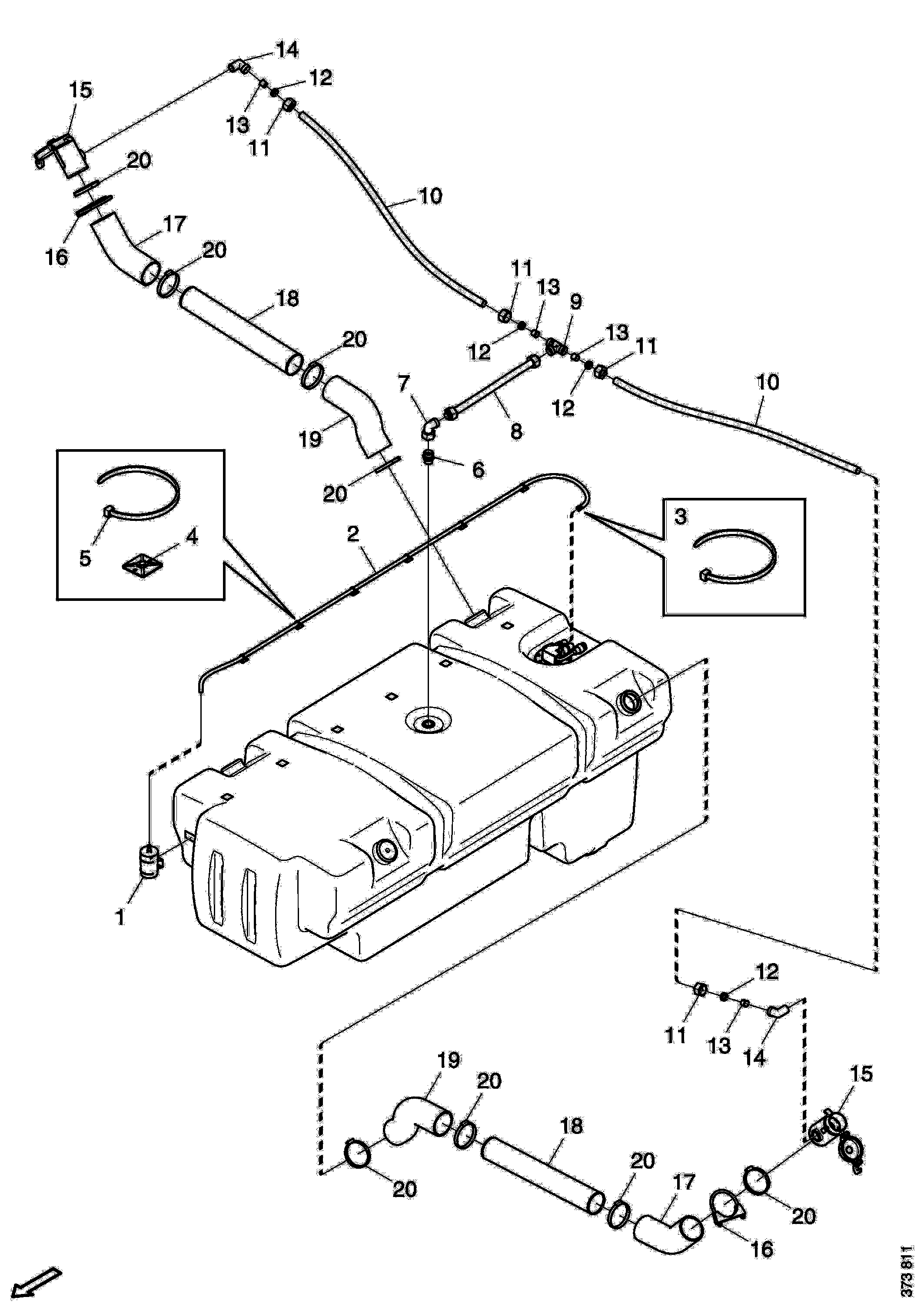 813187 Тройной штуцер Scania - O-CATALOG