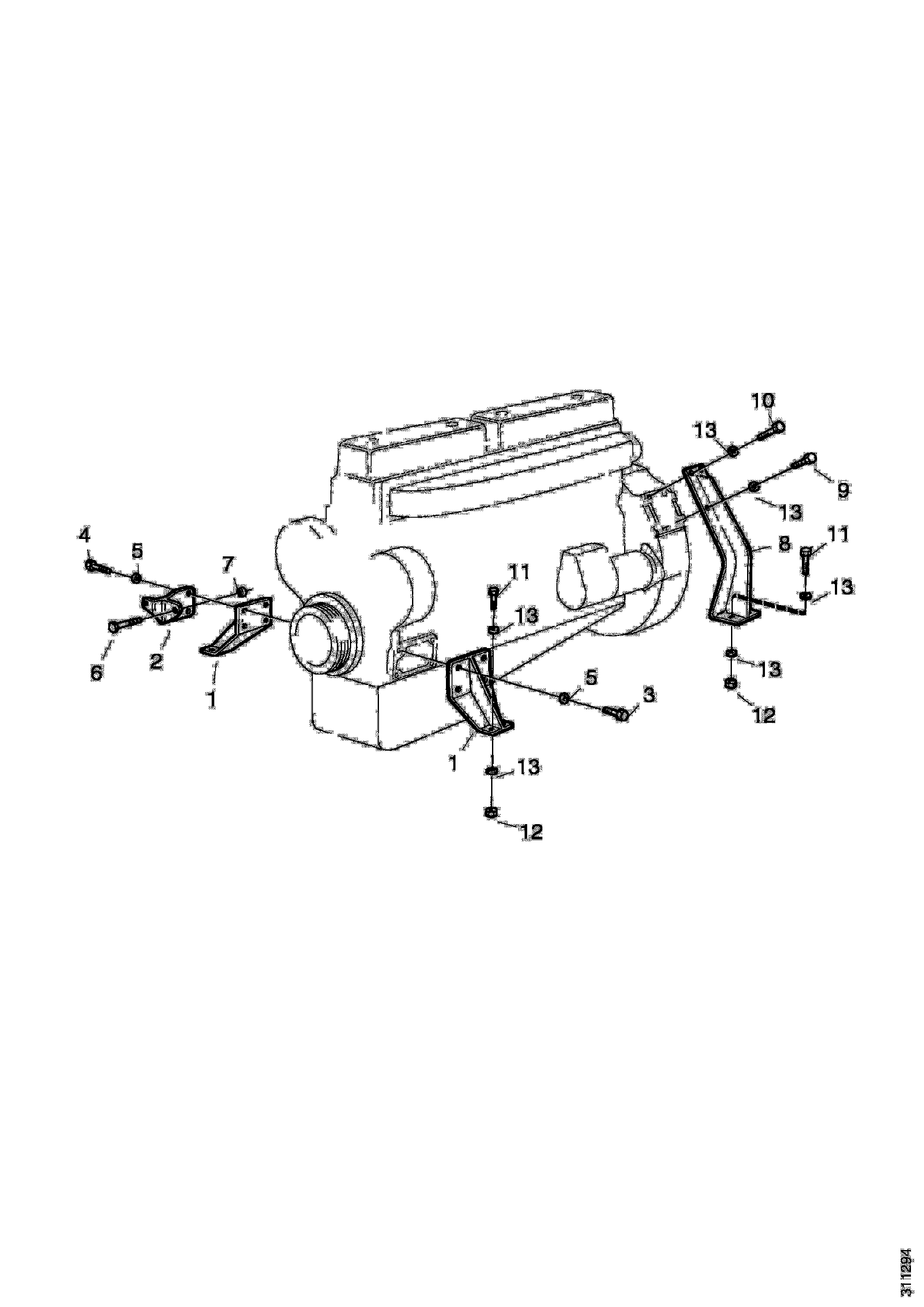 345036 Кронштейн двигателя Scania проверить на o-catalog.ru 345036 Кронштейн двигателя Scania