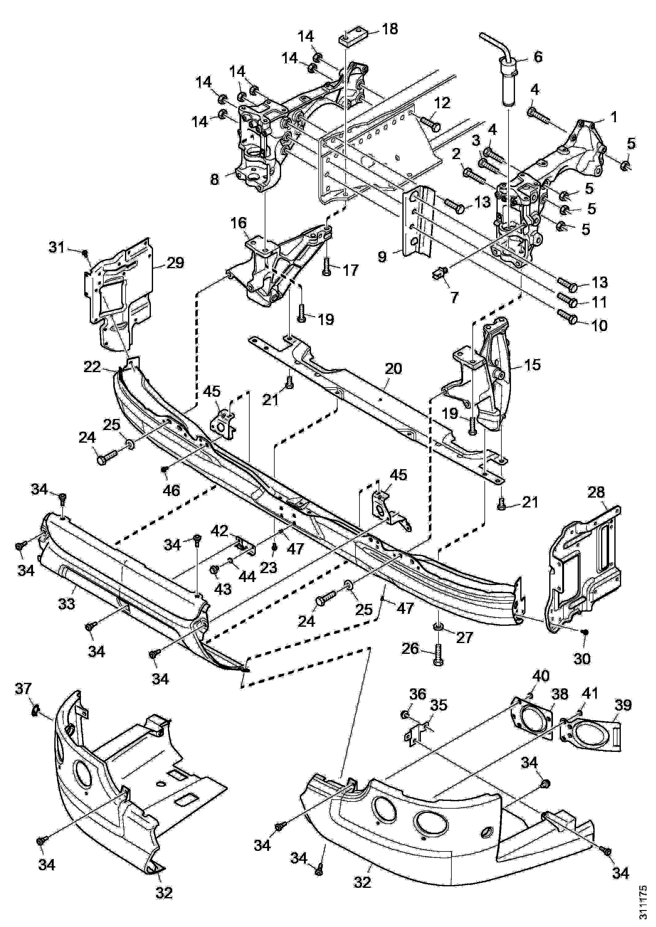 2096332 Облицовка бампера Scania - O-CATALOG