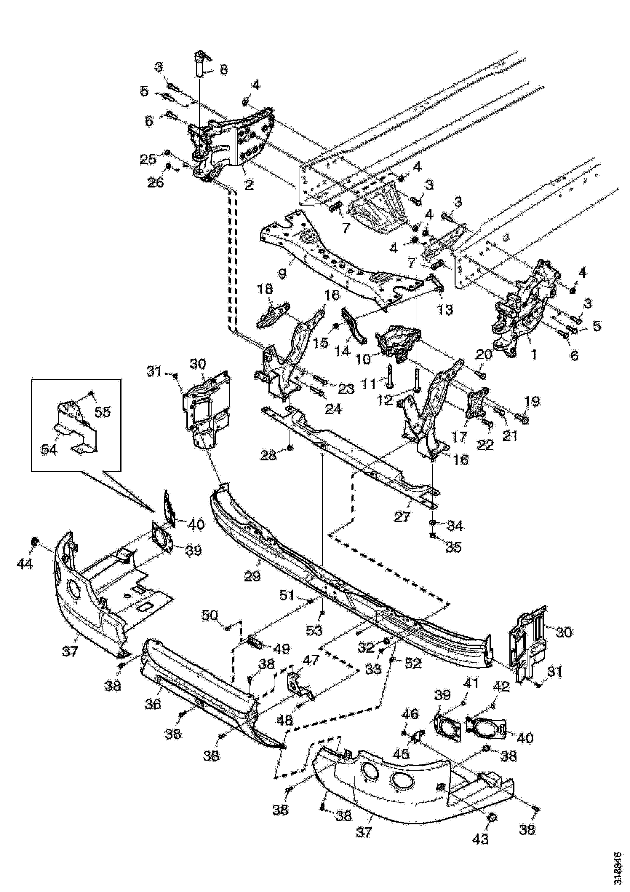 2125987 Облицовка бампера Scania - O-CATALOG